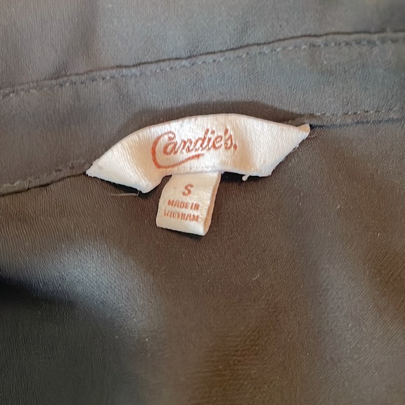 Candies Lace-Front Blouse -Size Small - Picture 3 of 6